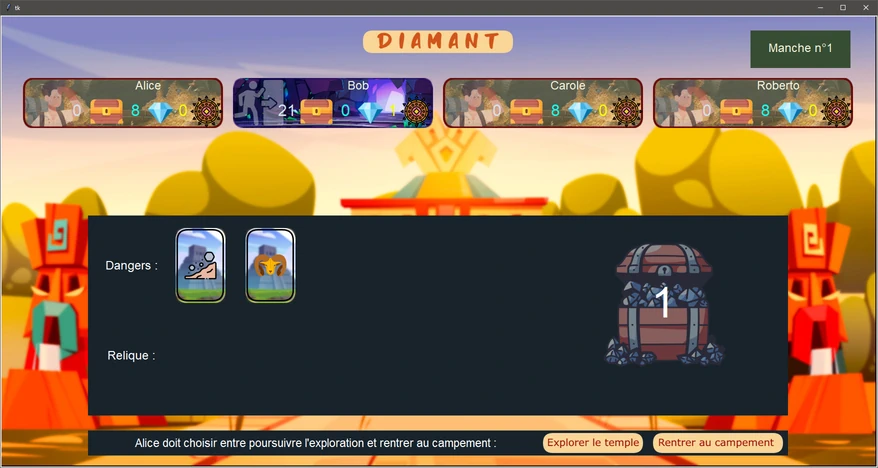 Plateau de jeu du mode graphique